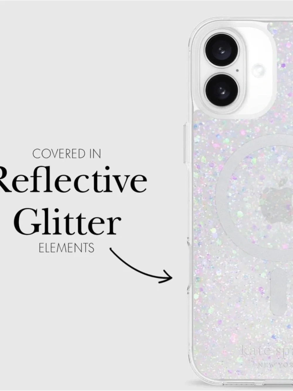 kate spade new york Chunky Glitter MagSafe iPhone 16 Plus NIB